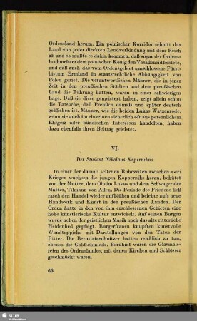 VI. Der Student Nikolaus Kopernikus