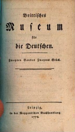 Brittisches Museum für die Deutschen, 2,2