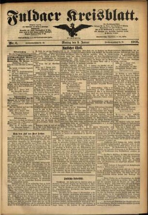 Ausgabe vom Montag, den 09. Januar 1905.