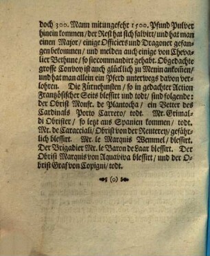 Aus dem Alliirten Lager vor Ryssel, den 1. Octobr. 1708.
