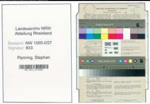 Entnazifizierung Stephan Penning , geb. 02.09.1904 (Postschaffner)