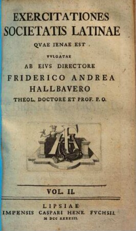 Exercitationes societatis Latinae quae Jenae est, 2
