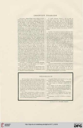 Chronique étrangère
