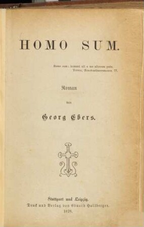 Homo sum : Roman