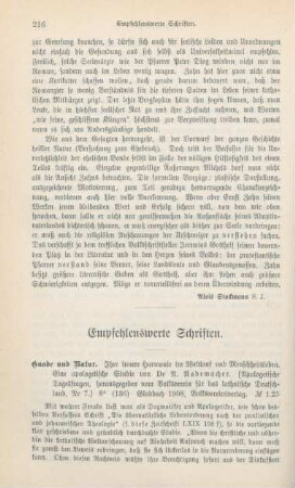 216-236 Empfehlenswerthe Schriften
