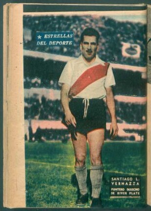 Santiago L. Vernazza, puntero derecho de River Plate - [Fotografía] : Estrellas del deporte