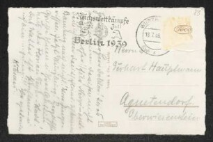 Brief von Georg Kiesau an Gerhart Hauptmann