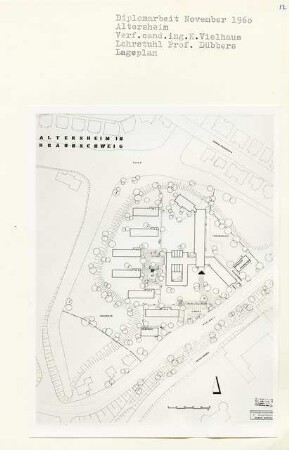 Altersheim, Braunschweig (Diplomarbeit bei Kurt Dübbers): Lageplan