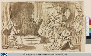 Der zwölfjährige Jesus im Tempel lehrend