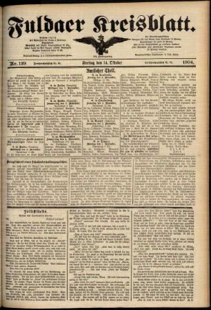 Ausgabe vom Freitag, den 14. Oktober 1904.