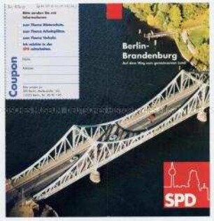 Informationsblatt der Berliner SPD zum geplanten Zusammenschluss von Berlin und Brandenburg