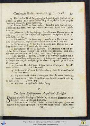 Catalogus Episcoporum Augustensis Ecclesiae.