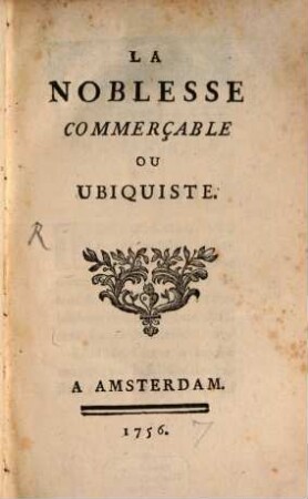 La Noblesse commerçable