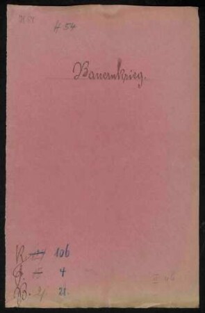 Prozessakten des Deutschmeisters Walther von Cronberg gegen die württembergischen Städte und Ämter