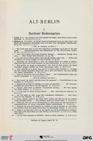 Alt-Berlin (Nr. 1-876)