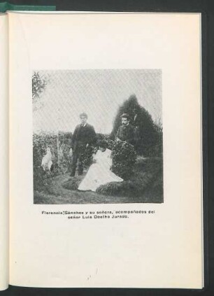 [Fotografía de] Florencio Sánchez y su señora, acompañados del señor Luis Doelho Jurado.