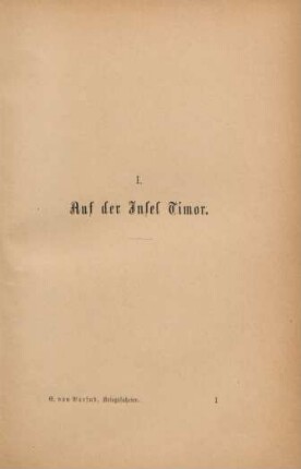 I. Auf der Insel Timor