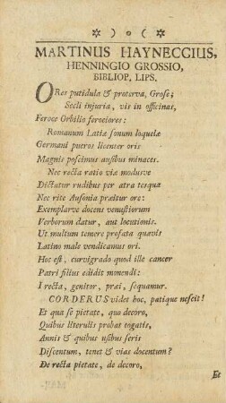 Martinus Hayneccius, ...