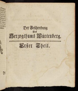 4r-9, Cap. I. Von dem Herzogthum Würtemberg überhaupt.