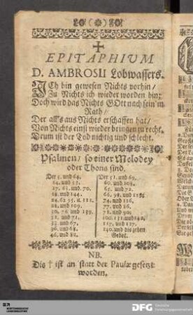 Psalmen/ so einer Melodey oder Thons sind.
