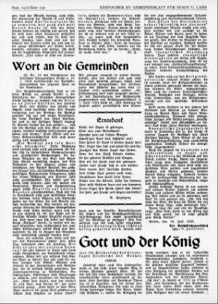Wort an die Gemeinden / D. Zoellner