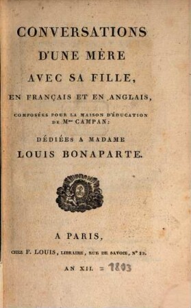Conversations d'une mère avec sa fille