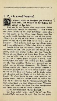 1. O, wie unvollkommen!