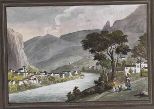 'Campo longo presso Bassano - Martens f(ecit)' Aquarell
