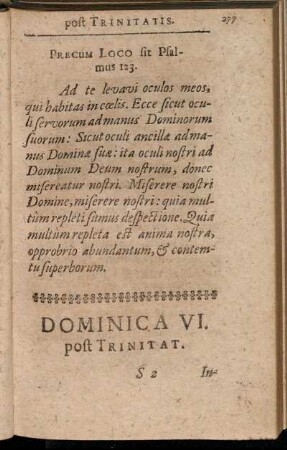Dominica VI. Post Trinitatis. - Dominica X. post Trinitatis.