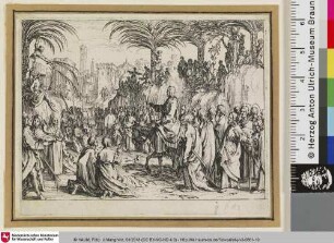 [Der Einzug in Jerusalem; Il fait son entrée triomphante à Jérusalem]