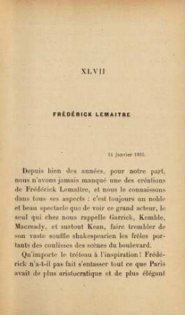 XLVII Frédérick Lemaitre
