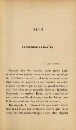 XLVII Frédérick Lemaitre