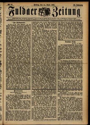 Ausgabe vom Freitag, den 14. April 1893.