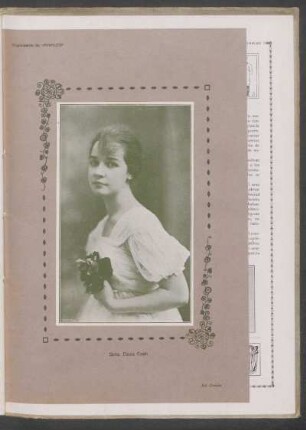 Suplemento de "Anales" : [Fotografía de] Srta. Clara Cash