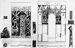 Nordportal der Stabkirche von Urnes und Westportal der Stabkirche von Hemse
