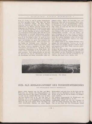 Kiel als Ausgangspunkt des Touristenverkehrs