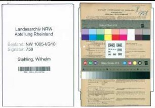 Entnazifizierung Wilhelm Stehling , geb. 08.12.1919 (Glasmacher)