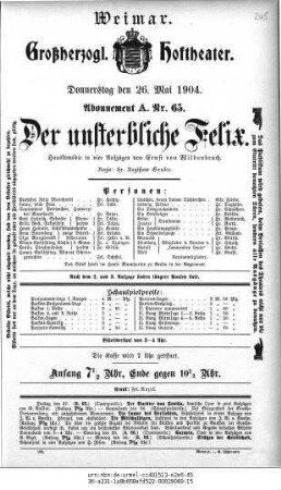 Der unsterbliche Felix