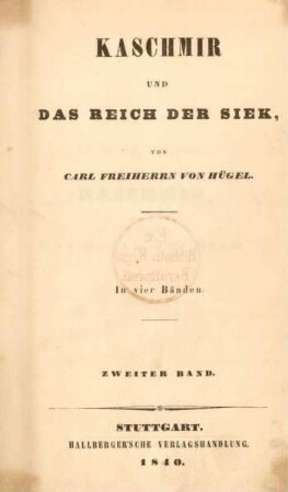 Bd. 2: [Kaschmir]