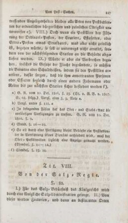 Tit. VIII. Von der Salz-Regie