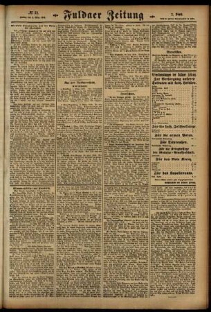 Zweite Ausgabe vom Freitag, den 03. März 1916.