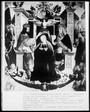 Flügelaltar, Innenseite, Mittelbild: Marienkrönung