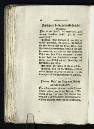 Fortsetzung des sechsten Gesprächs: Ernestine