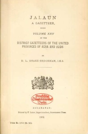 Vol. 25: Jalaun : a gazetteer