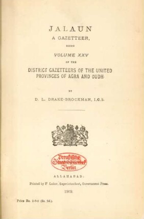 Vol. 25: Jalaun : a gazetteer
