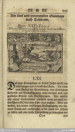 Am fünf und zwanzigsten Sonntage nach Trinitatis