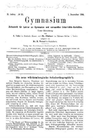 Die neue württembergische Schulorthographie