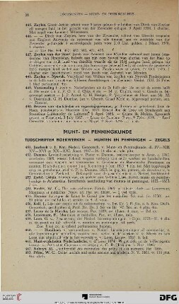 Munt- en Penningkunde (Nr. 451-491)