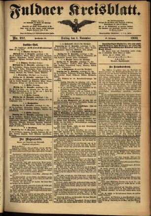 Ausgabe vom Freitag, den 06. November 1908.