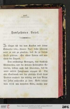 Fünfzehnter Brief